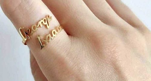 Women Who Wear Ring With Names of Children