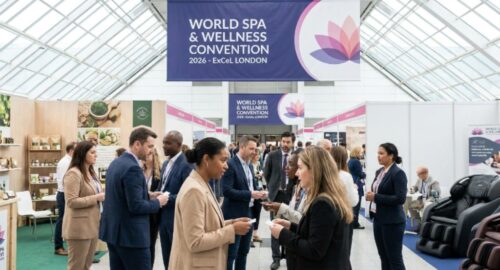 Wellness professionals networking at the World Spa and Wellness Convention 2026 at ExCeL London