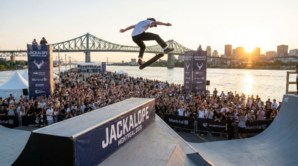 JACKALOPE Montreal 2026 skateboarding competition at Old Port Jacques-Cartier Pier